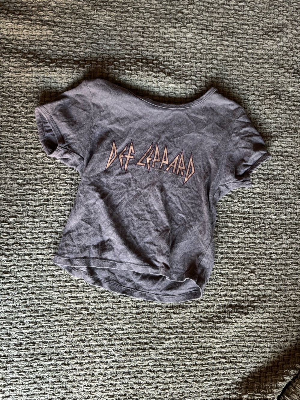 Def Leppard Logo Crop Tee Faded grey